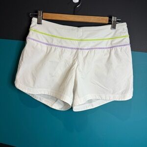 Lululemon Athletica White Athletic Shorts Lightweight Performance